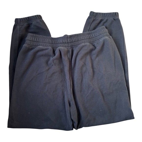Aerie Oversized Joggers Black Women's Medium Cozy Fleece Sweatpants Lounge Fit - Picture 5 of 6